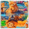 Cats Water Refletion panels paint by numbers