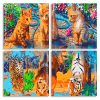 Cats Water Refletion panels paint by numbers