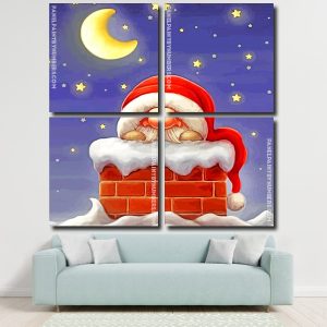 Christmas Santa Gnome panels paint by numbers