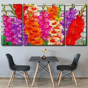 Colorful Gladiolus Flowers panels paint by numbers