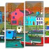 Colorful Houses panels piant by numbers