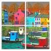 Colorful Houses panels paint by numbers