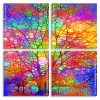 Colorful Stained Glass Tree panels paint by numbers