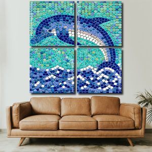 Dolphin Mosaik panel paint by numbers