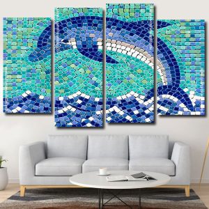 Dolphin Mosaik panel paint by numbers