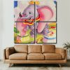 Dumbo Elephant panel paint by numbers