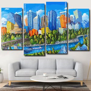 Edmonton Skyline panels paint by nulmbers