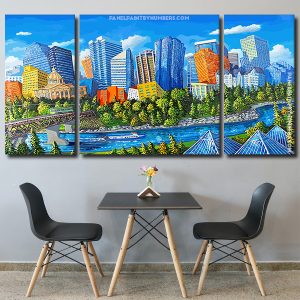 Edmonton Skyline panels paint by numbers