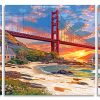 Golden Gate Sunset panel spaint by numbers