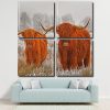 Highland Cows panels paint by numbers