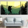 Hiking Man Silhouette panels paint by numbers