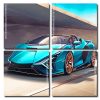 Lamborghini Roadster panels paint by numbers