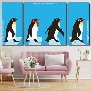 Penguins Walking panel paint by numbers