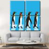 Penguins Walking panels paint by numbers