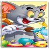 Tom And Jerry Cartoon panels paint by numbers