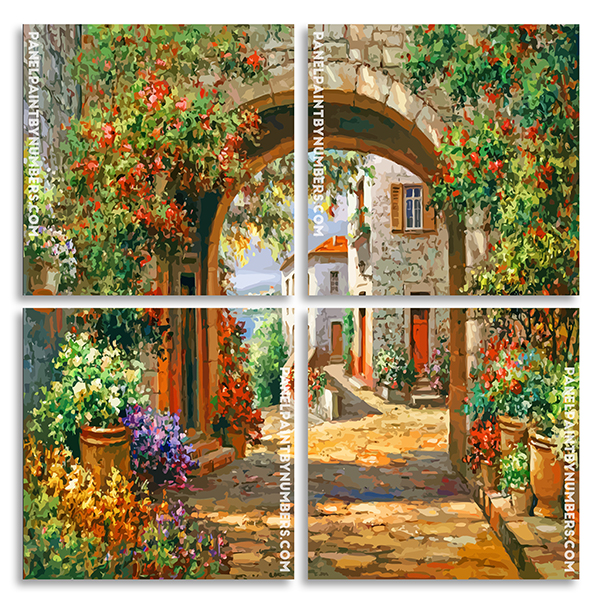 Tuscan Italy Scene panels paint by numbers