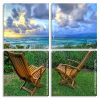 wooden chairs in A landscape