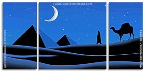 Arabia Desert At Night Panel paint by numbers