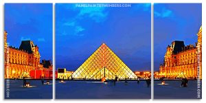 Paris Louvre Museum panels paint by numbers