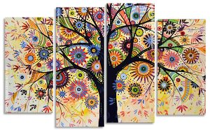 Abstract Tree Of Life Panels paint by numbers