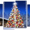 Christmas Night Tree Panels paint by numbers