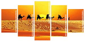 Camels In Desert Panel paint by numbers