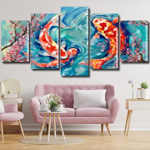 Aesthetic Koi Fish Panels paint by numbers