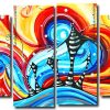 Abstract Buildings Panels paint by numbers