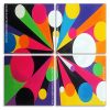 Abstract Colorful Circles Panels paint by numbers