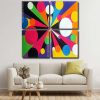 Abstract Colorful Circles Panels paint by numbers