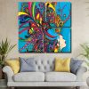 Abstract Colorful Head Panels paint by numbers