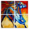 Abstract Colorful Horse Panels paint by numbers