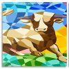 Abstract Cubism Bull Panels paint by numbers