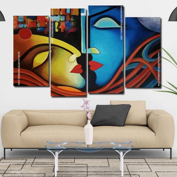 Abstract Lovers Panel paint by numbers