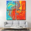 Abstract Mixed Colors panels paint by numbers