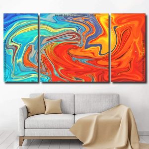 Abstract Mixed Colors panels paint by numbers