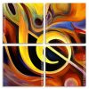 Abstract Music Note Panels Paint By Numbers