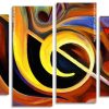 Abstract Music Note Panels Paint By Numbers