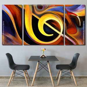 Abstract Music Note Panel Paint By Numbers