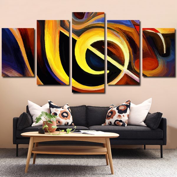 Abstract Music Note Panel Paint By Numbers