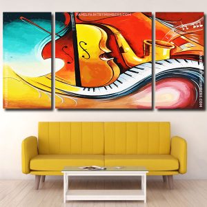 Abstract Musical Instruments panels paint by numbers