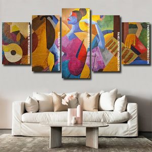 Abstract Musicians Panel paint by numbers