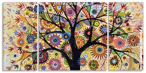 Abstract Tree Of Life Panels paint by numbers