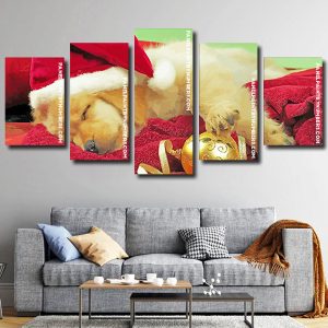 Adorable Sleepy Puppy Panels paint by numbers