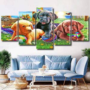 Aesthetic Cute Dogs panels paint by numbers