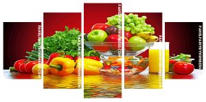 Aesthetic Fruit And Vegetables Panel paint by numbers