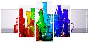 Aesthetic Glass Bottles Panel paint by numbers