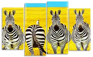 African Zebra Panel paint by numbers