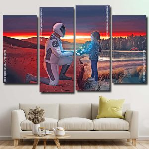 Astronaut And Girl Panel paint by numbers