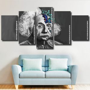 Black And White Einstein Panels paint by numbers